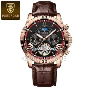 Poedagar Automatic Leather Wristwatch