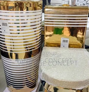 Gold and White Stripes Wc