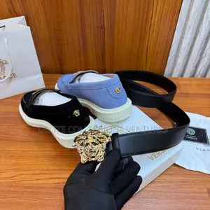 Versace La Medusa Leather Belt