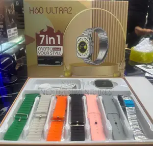 Unisex Smart Watch With 7 Stripes and Free Earpod