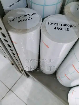 50mm By 25mm Direct Thermal Barcode Label Sticker