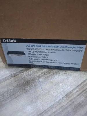 D-link Switch Dgs-1210-10mp Gigabit Poe 8port Managed