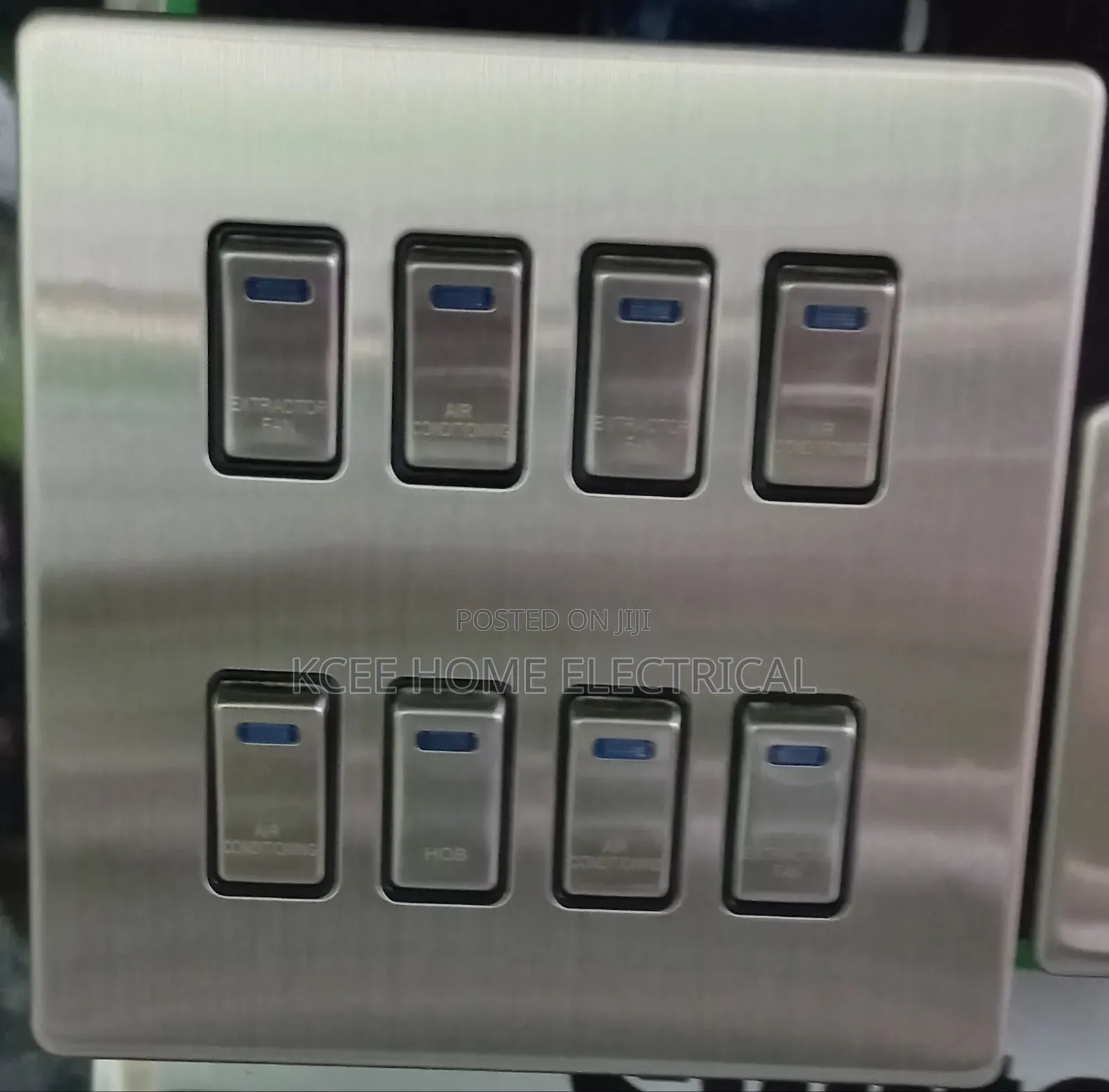 8 Gang Modular Grid Switch Panel – Multi Light Control Wall Switch