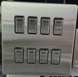 8 Gang Modular Grid Switch Panel – Multi Light Control Wall Switch