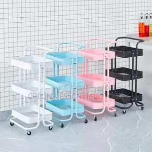 3 Layers Storage Trolley Cart Rack With Wheels