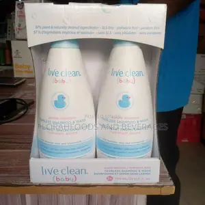 Live Clean Baby Gentle Moisture Tearless Shampoo and Wash Pack of 2