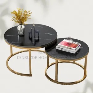 Round Wooden Top Coffee Center Table