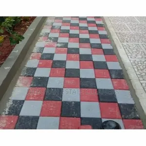 Bold Statement Interlock And Stamped Compound Flooring