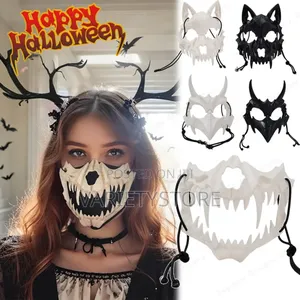 Animal Skeleton Halloween Prop Half Mask