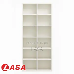 Modern 2x6 Storage Cabinet - Vertical Bookshelf for Home Office