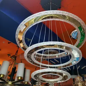 Ceiling Chandelier Luxury Crystal Glass Light Double Colors