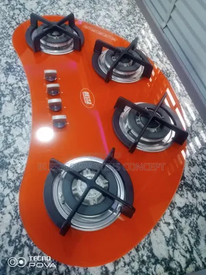 Colored Curved 4 Ways Gas Burner