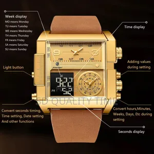Poedagar Analog Digital Waterproof Wristwatch