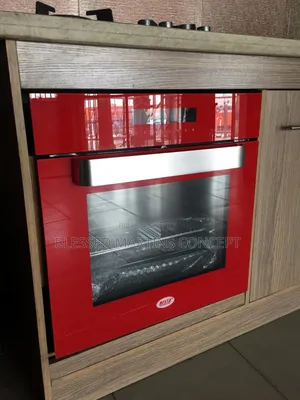 60 Red Colored Gas and Electric Oven