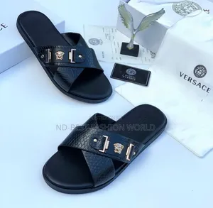 Versace Leather Slippers
