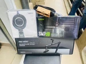 Sm7db Mic, Ath-M50x Headphone, Pro Hero Mic Stand Connection Cable