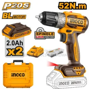 Ingco - 52nm Lithium-ion Cordless Drill With 2 X 2ah Battery & Charger