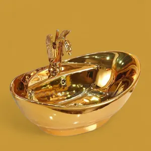 Egg Shape Gold Basin