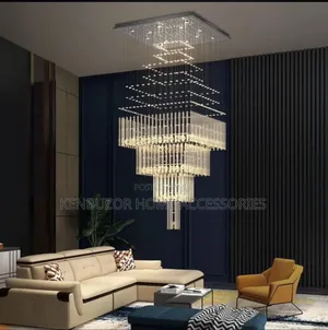Indoor Modern Long Crystal Chandelier