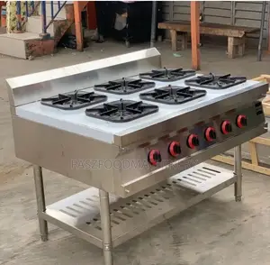6 Burner Commercial Gas Cooker Without Oven