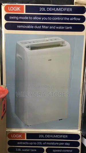 Logik Dehumidifier 20l Timer Laundry Drier With 3.8 Litre Tank