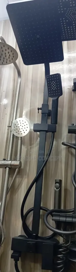 Square Black Shower