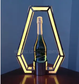 Led-Lighted Champagne Bottle Display Stand
