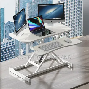 Standing Writing Desk With Adjustable Height and Foldable Design