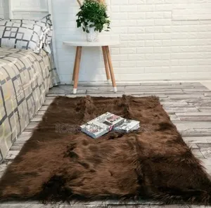 Soft Fluffy Rugs Faux Sheepskin Area Rug (Brown)