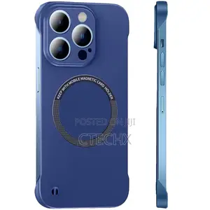 iPhone 15 Pro Max Case Magsafe (Borderless Translucent Matte) Blue