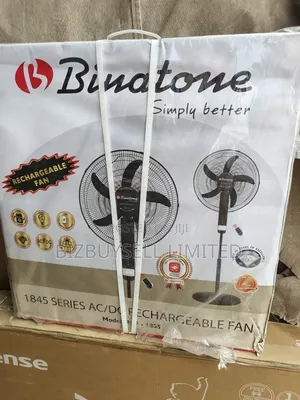 18" Binatone Rechargeable Standing Fan With Remote Control, Ac/Dc.