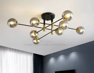 8 Glass Bulbs Pendant Light Chandelier