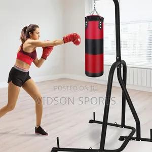 Heavy-Duty Boxing Punching Bag With Stand and Speedball