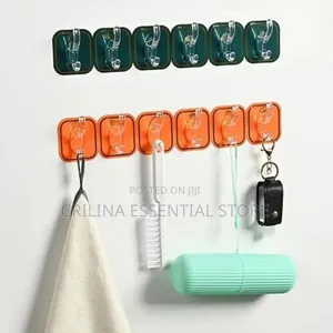 6in1" Self Adhesive Sticky Wall Hook _(6pcs)