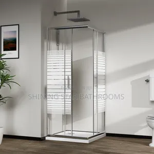 120cm X 90cm Patterned Line Shower Cubicle