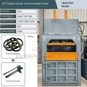80 Ton Double Cylinder Vertical Hydraulic Baling Machine