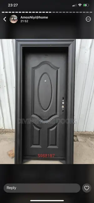 Black Three Panel Iron Door