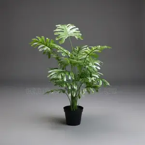 Artificial Philodendron Selloum 72cm – White Green Faux Plant
