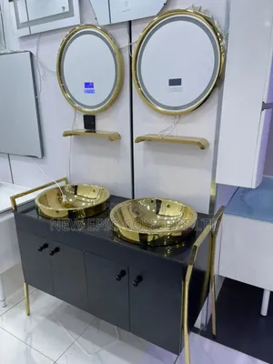 Executive Double Cabinet With Bluetooth Speaker Mirror