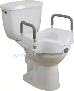 Height Adjustable Toilet Support With Armrest in Nigeria by Scantrik