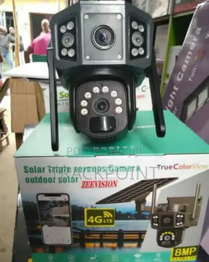 Dual Lens Camera With Solar Panel
