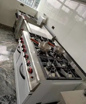 6 Burner Gas Cooker With Oven and Cabinet