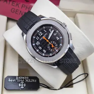 Patek Philippe Quality Luxury Men Rubber Strap Wristwatch