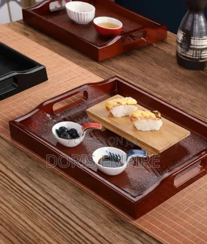Quality 3in1 Luxury Vintage Deep Wood Bar/Hotel Food Serving Tray.