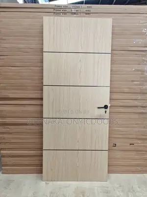 7ft By 3ft Turkey Hdf Wooden Door (Black Line Design)