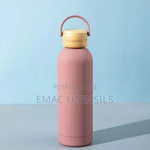 Classic Insulated Water Flask With Bamboo Cover