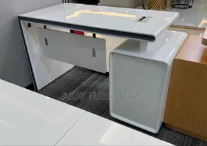 White Office Table Size 1.4 Meters