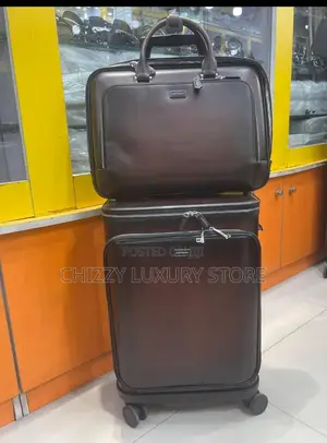 Mont Blanc Quality Luxury Genuine Leather Travel Luggage