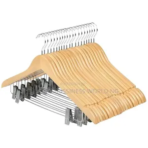 Quality Wooden Hanger With Iron Pegs-10pcs