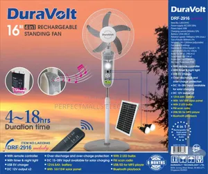 Duravolt 16 Inches 4 in 1 Rechargeable Fan